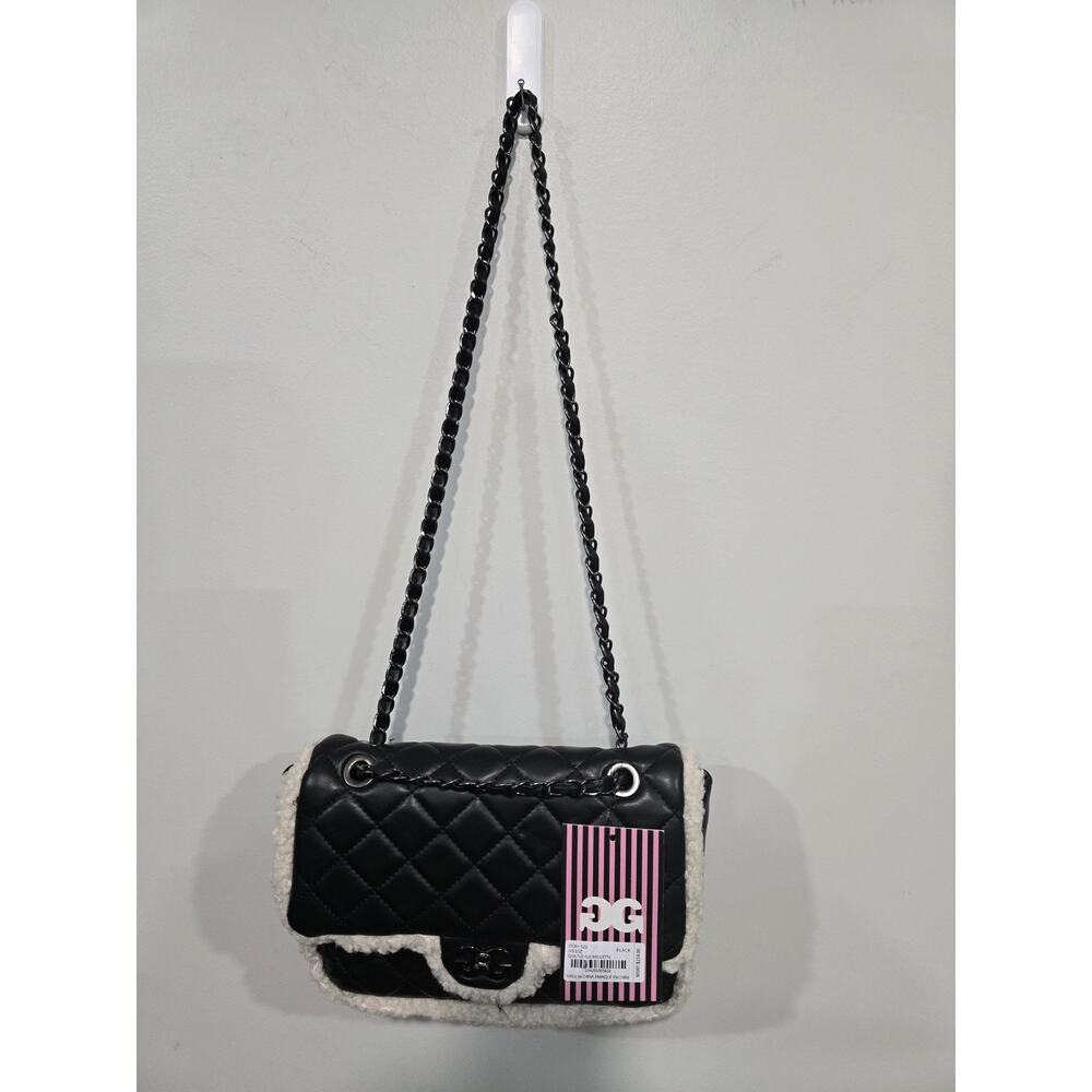 Gilda Paris Quilted Fur Baguette Purse Handbag NWT